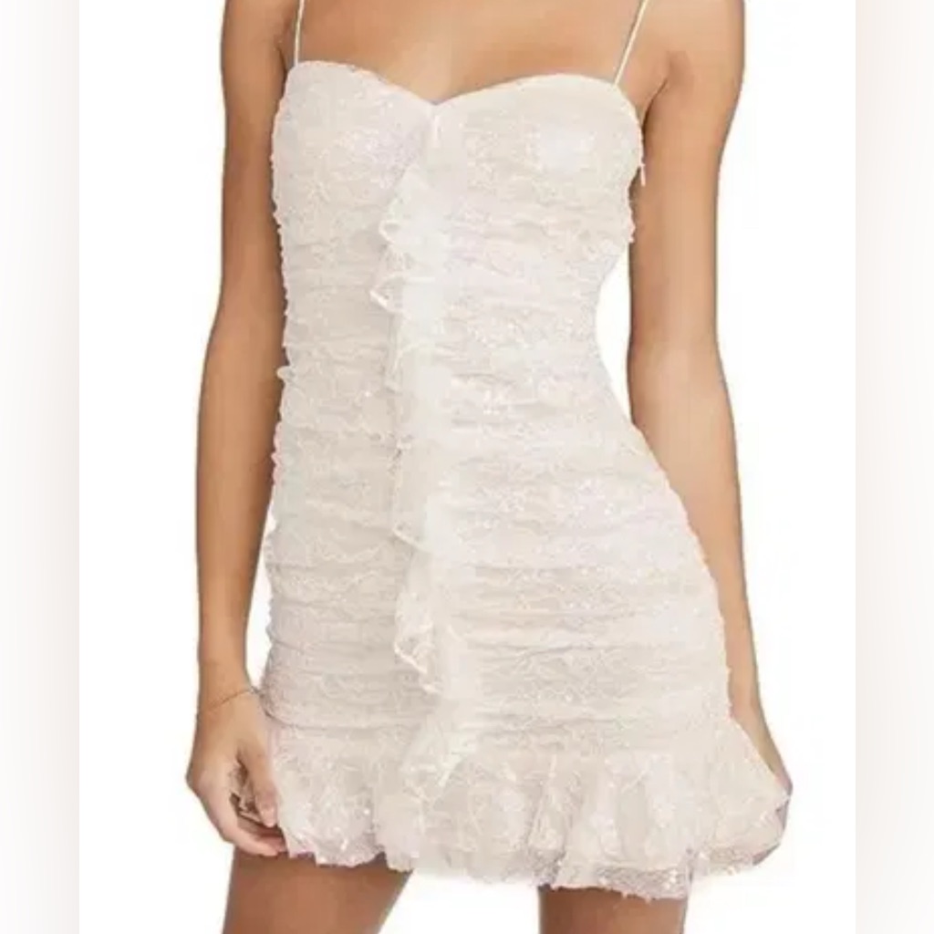 For Love And Lemons Cream Lace Dress